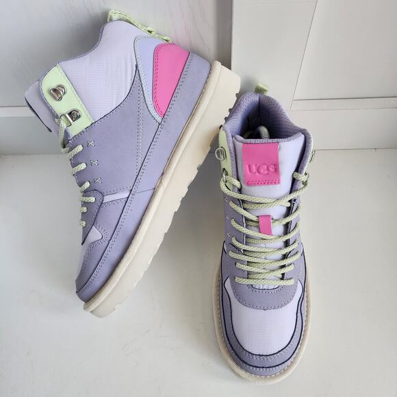 UGG Highland Hi Heritage Women's 9 Leather Purple Pink Hiker Sneaker Boot NWOT - Picture 5 of 10